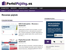 Tablet Screenshot of portalpujcky.cz